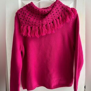 Sweater with fun neck top